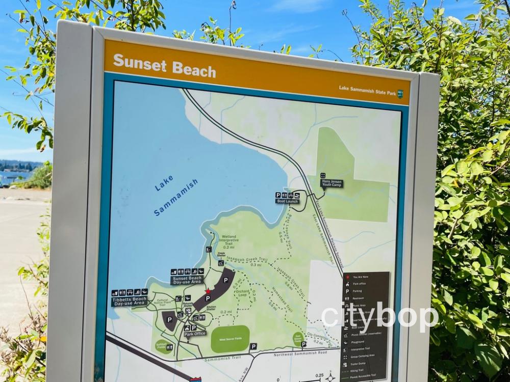 Entrance to Lake Sammamish State Park, the gateway to a diverse natural experience near Issaquah.