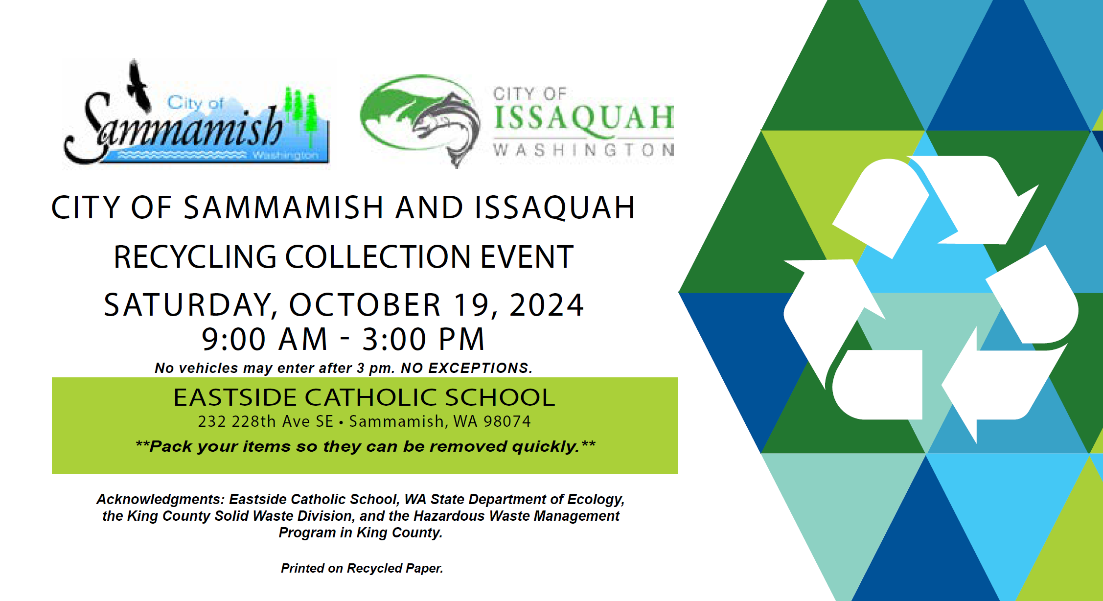 Everything You Need to Know About the Upcoming Recycling Event in Sammamish